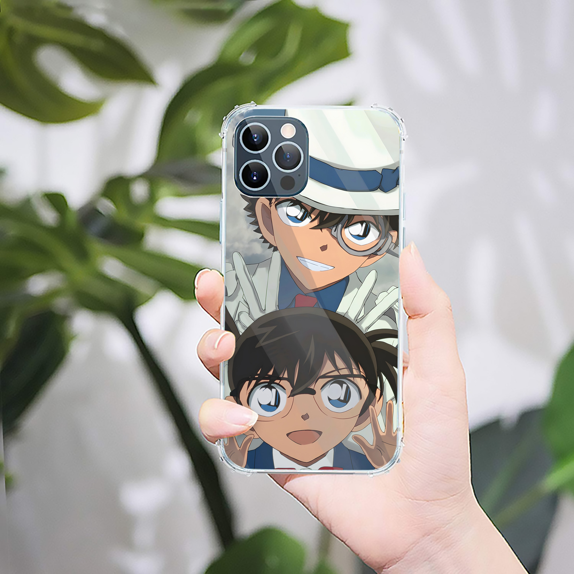 （画像用） 名探偵コナン Detective Conan 【iPhone 12シリーズ対応】透明スマホケース（クリアソフトケース）